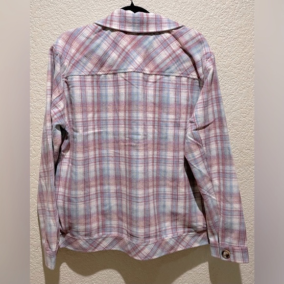 NWT KUT Shaket  Button Down Dusty Rose Blue Colors Size S Pockets - Picture 6 of 8